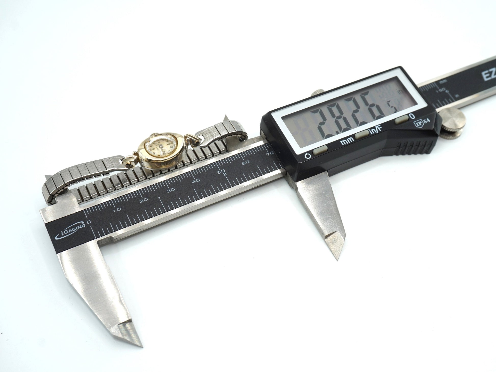 Vintage 14K White Gold CROTON Ladies Cocktail Watch, Speidel Expandable Band, Collector Watches, Not Working