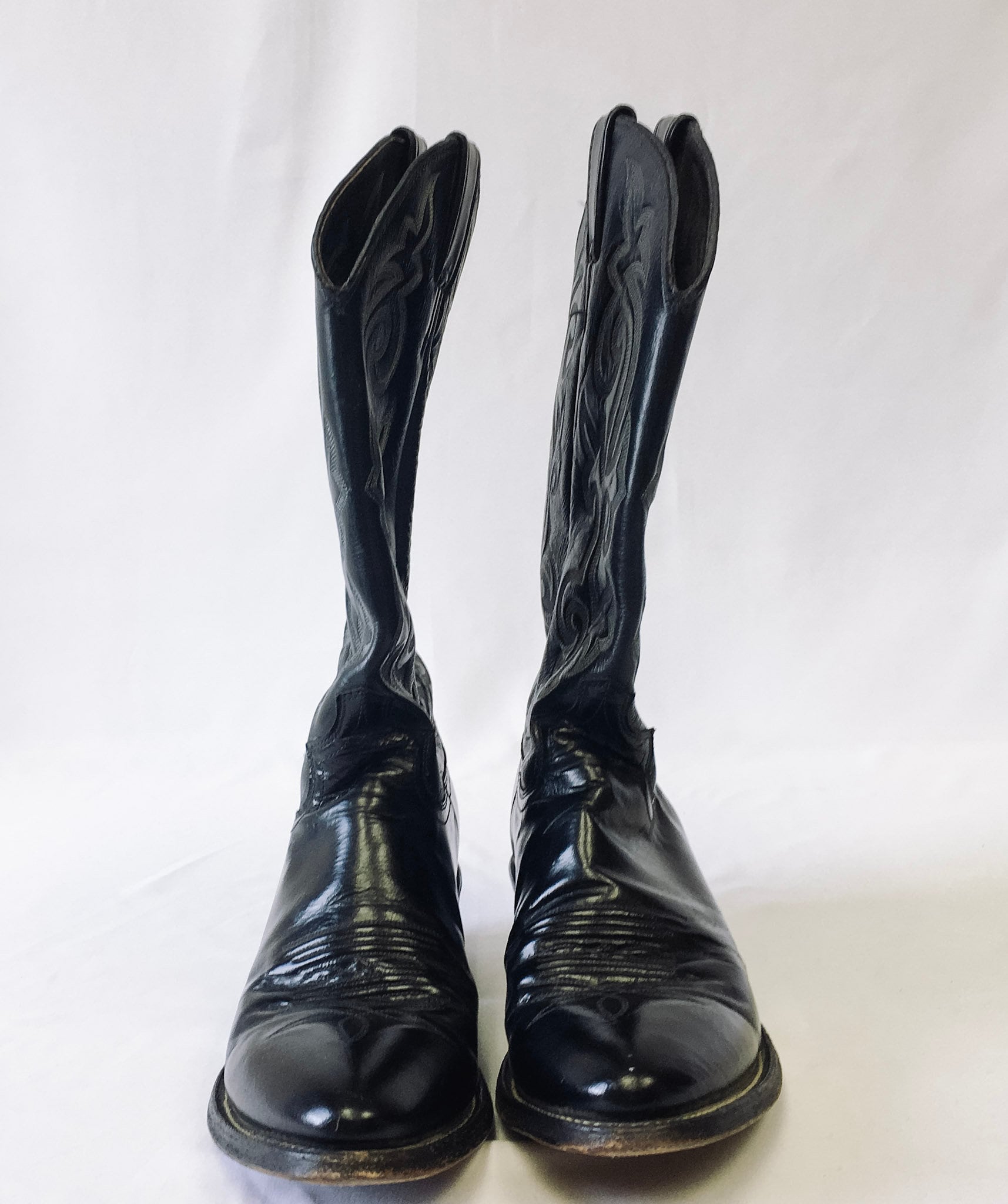 Vintage Leather JUSTIN Western Cowboy Boots, Women's sz. 10