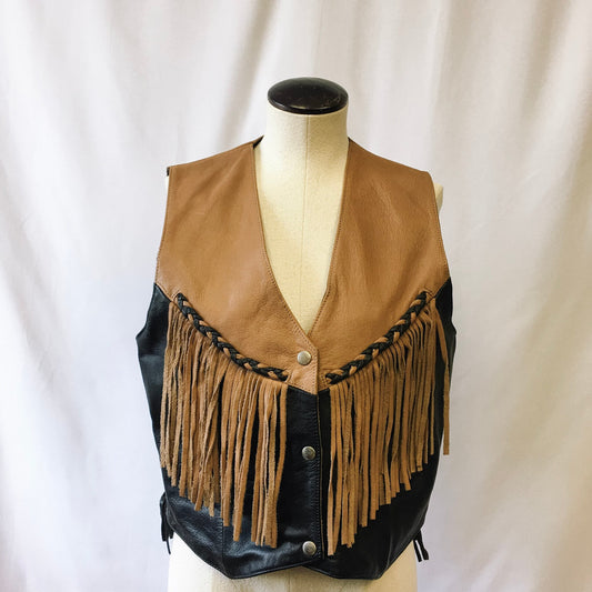 Vintage MOB Country Western Genuine Leather Vest