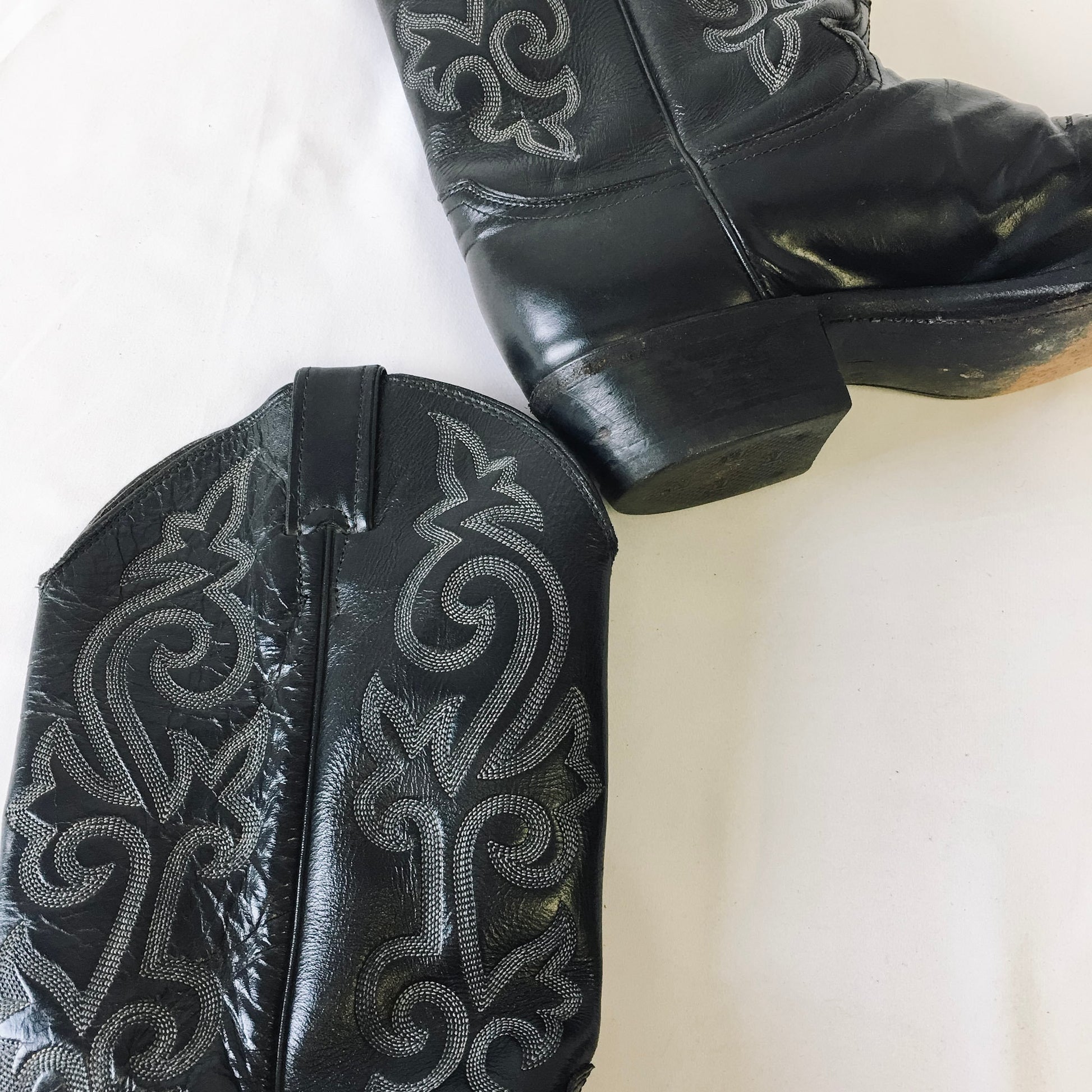Vintage Leather JUSTIN Western Cowboy Boots, Women's sz. 10