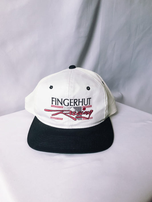 Vintage Fingerhut Racing Snapback Hat, Flat Brim Baseball Cap