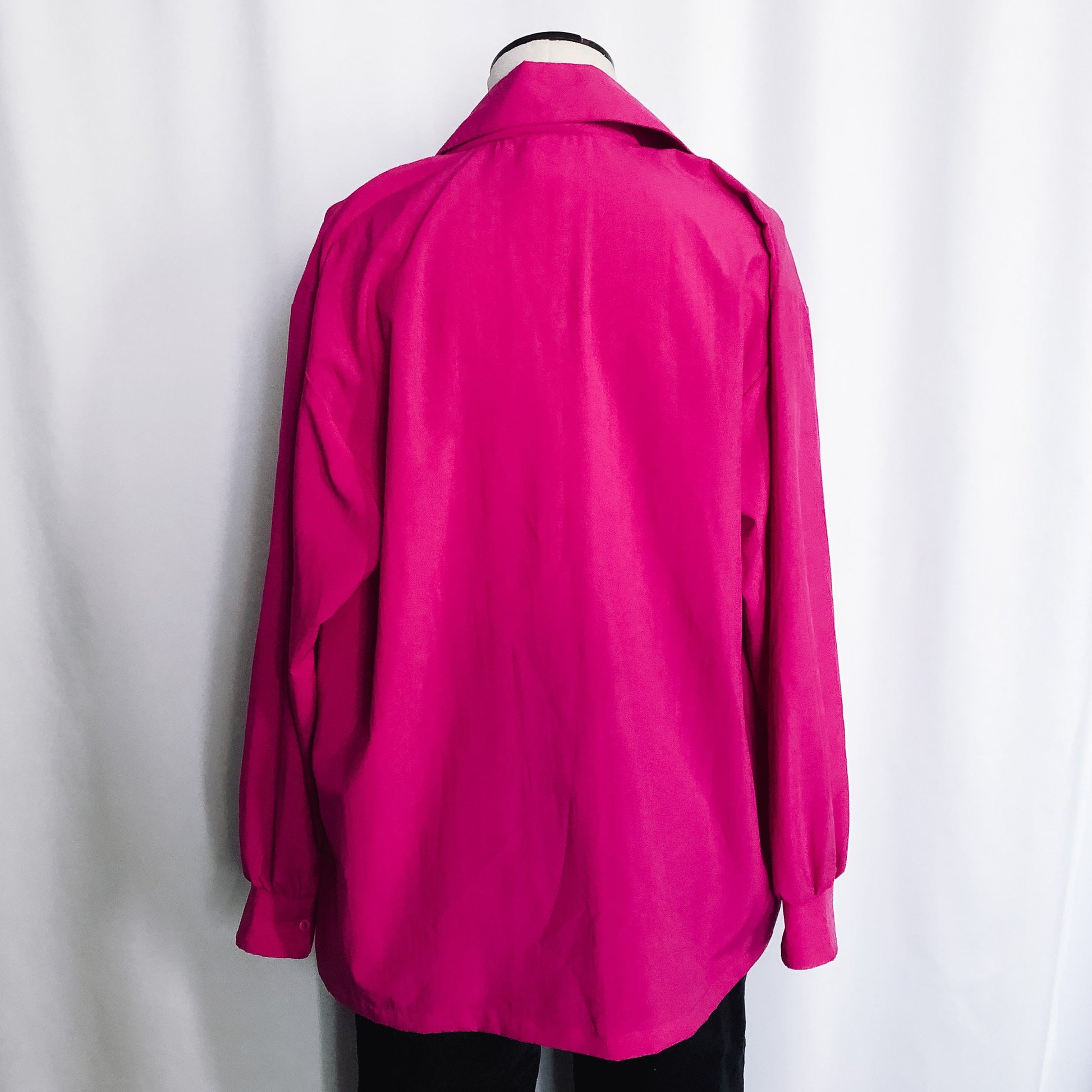 Vintage Fuchsia Pink Button-up Blouse, Wildflower Brand, Sz. S
