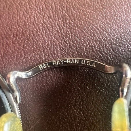Vintage Antique Silver Metal Framed Ray Bans B & L, Style W0967