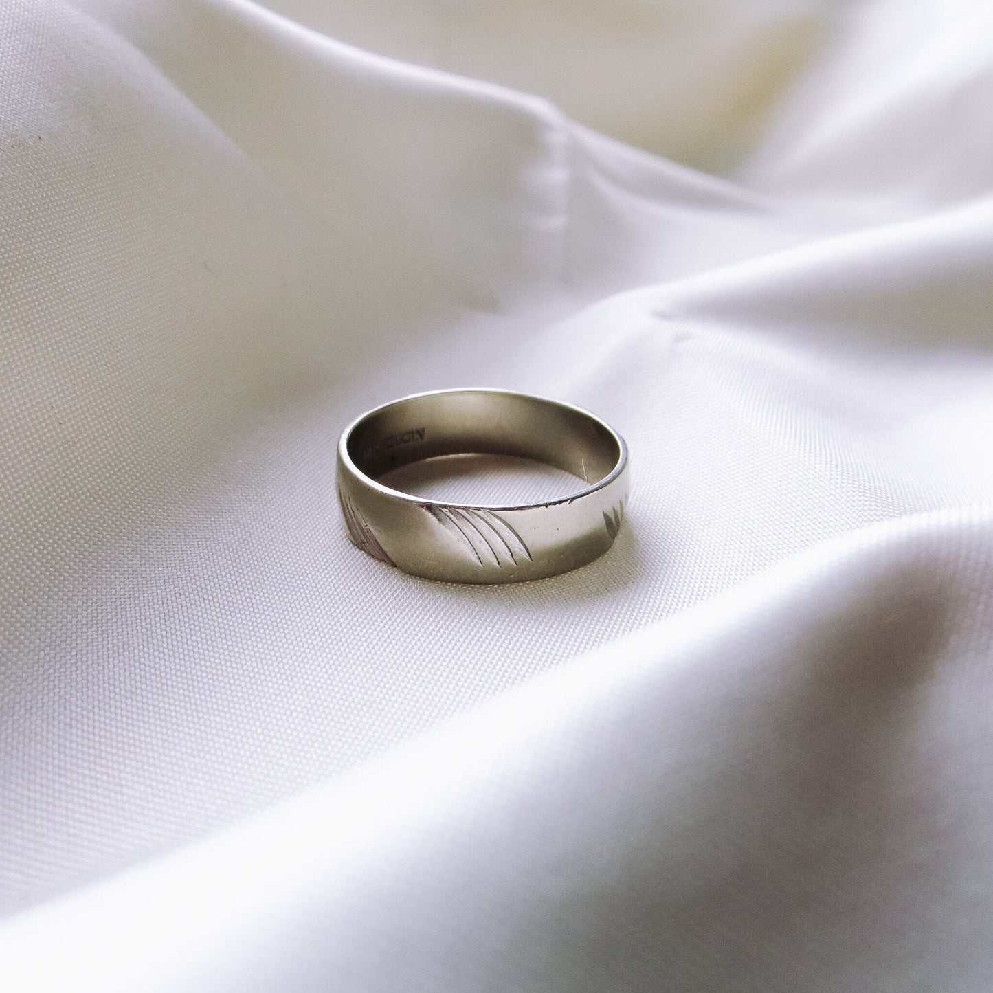 Vintage 14k Elgin Men's Textured Wedding Band, 4.4g, Size 9.5