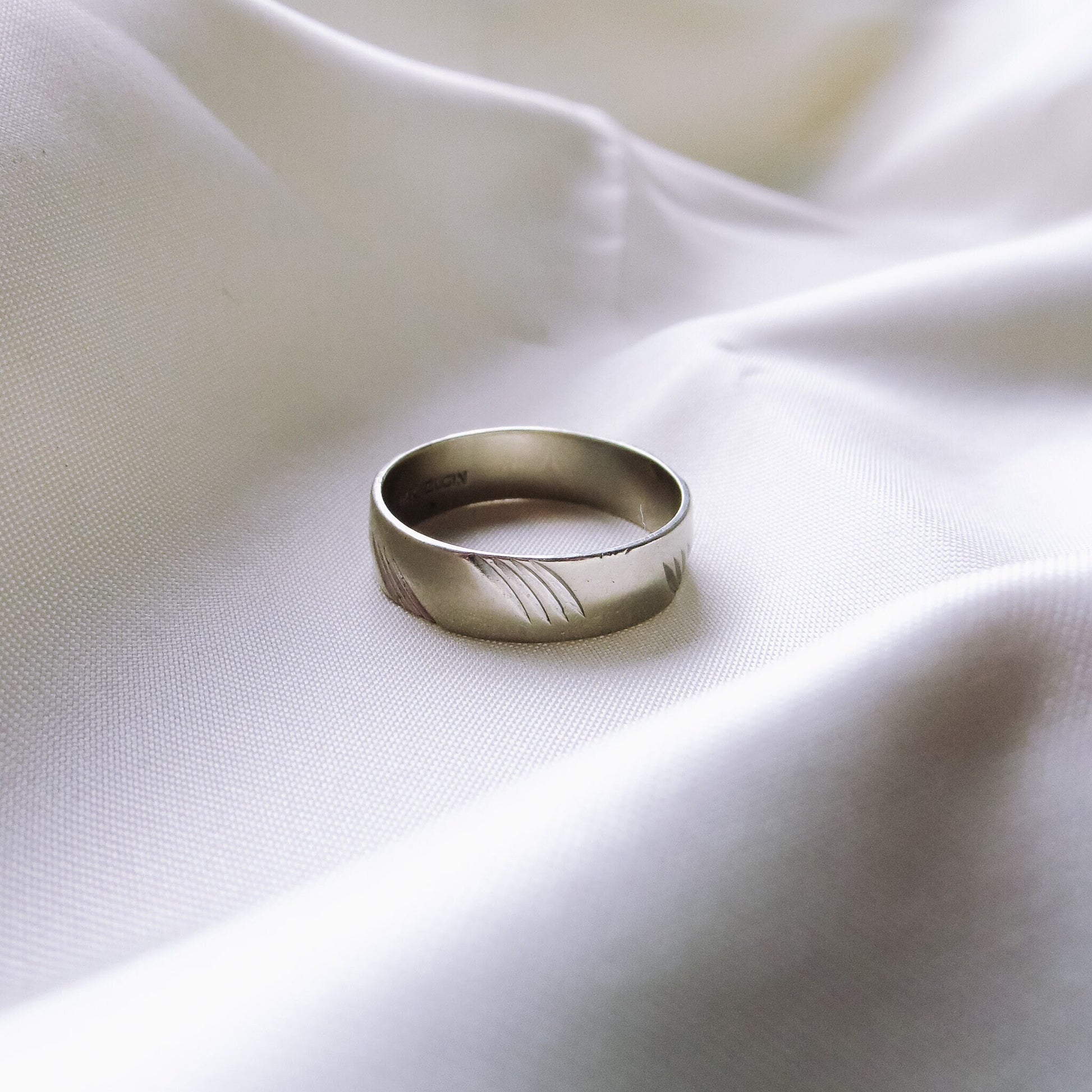 Vintage 14k Elgin Men's Textured Wedding Band, 4.4g, Size 9.5