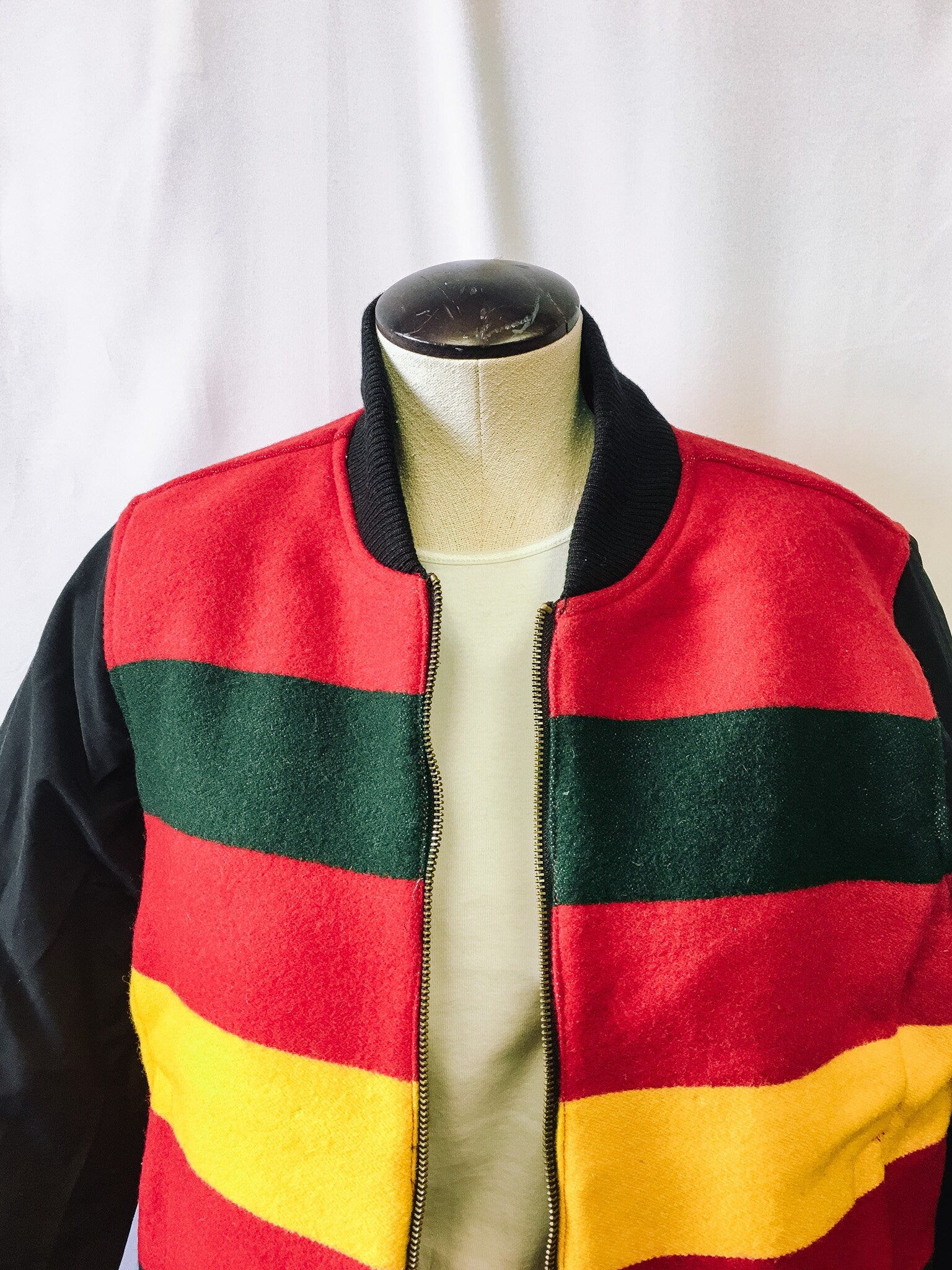 Vintage Eddie Bauer x Pendelton 1936 Skyline Reversible Striped/Black Jacket, Vintage Reversible Winter Coat, Women's Sz. L