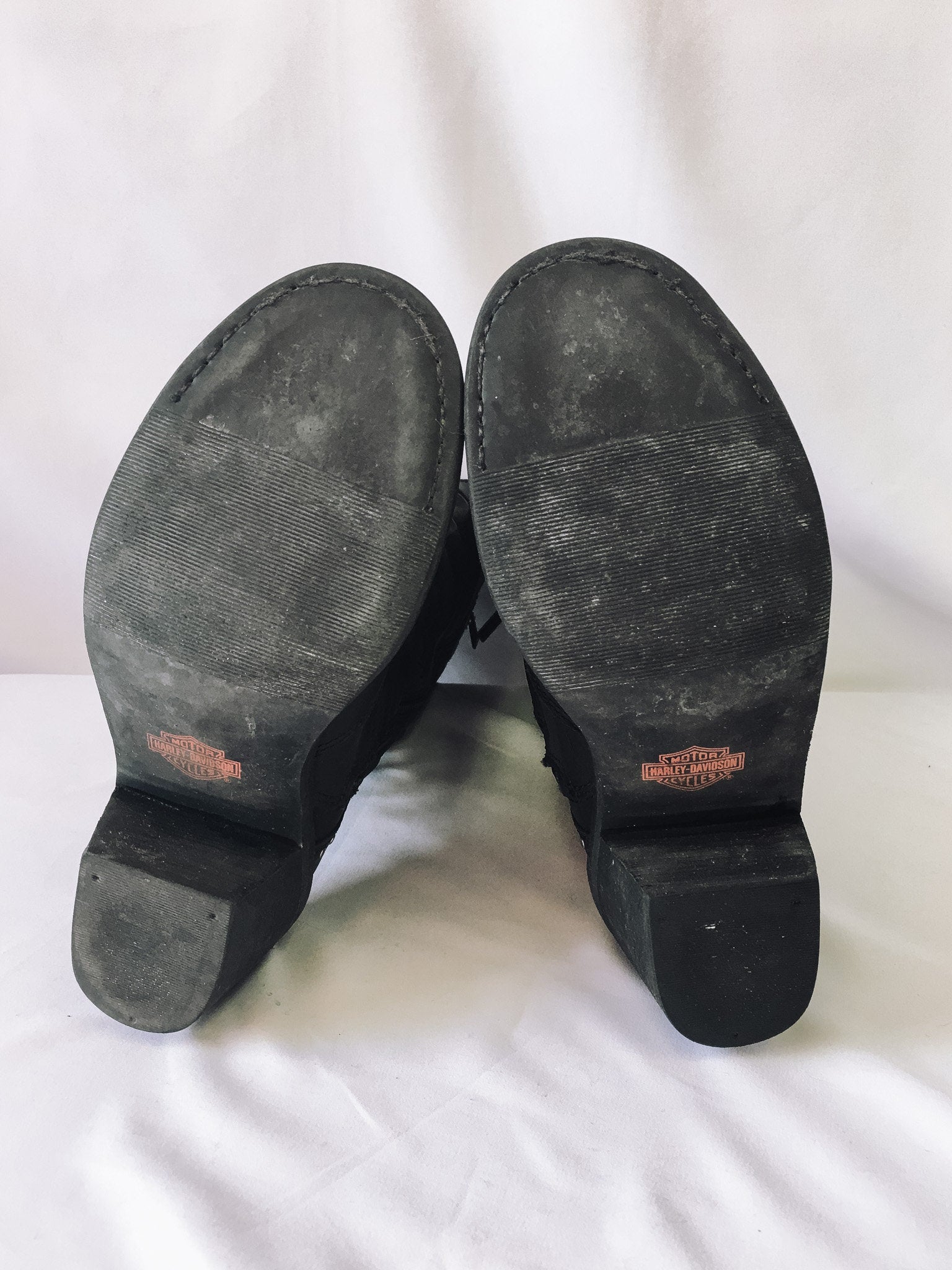 Vintage Harley Davidson Jana Black Leather Boots, Harley Davidson Moto Boots, Women's Sz. 9.5
