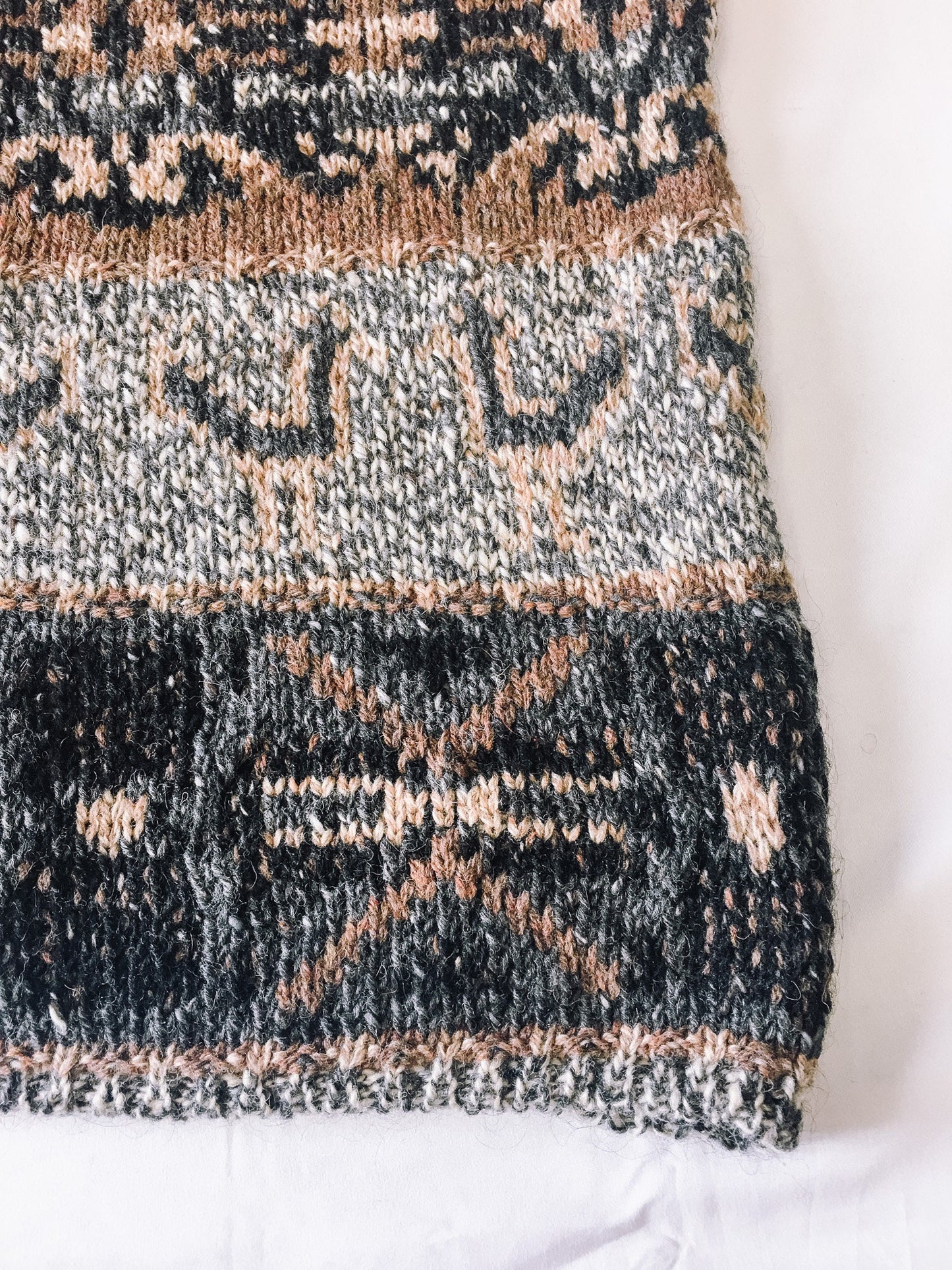 Vintage Gaeltarra Wool Brown and Black Mock Neck Wool Sweater, Made in Ireland, Men's Sz. M