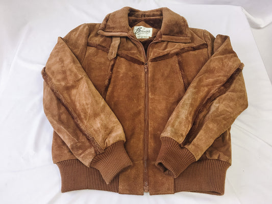 Vintage Bernan's Brown Leather Jacket, Sz. 38