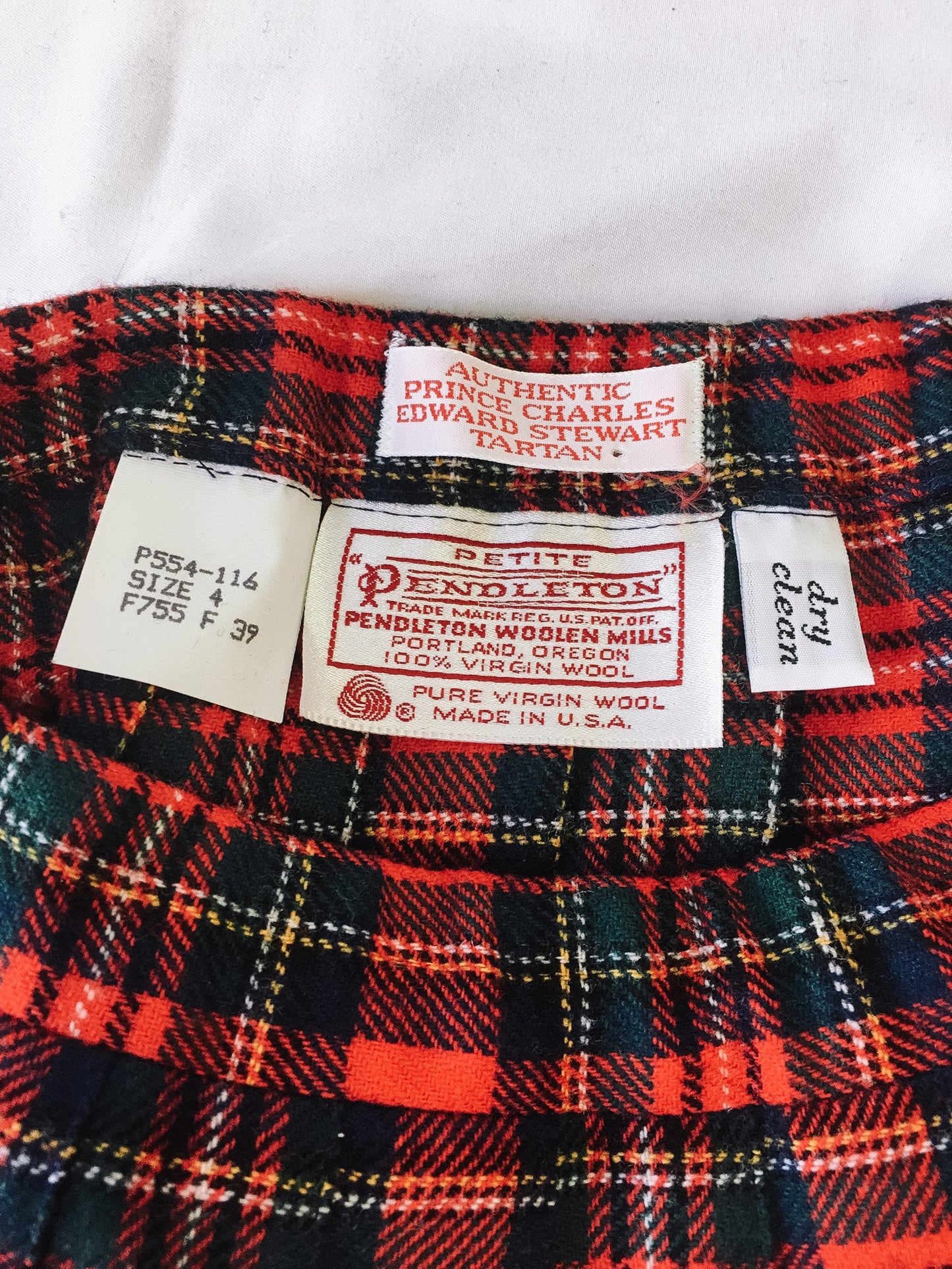 Vintage 80s Pendleton Wool Tartan Maxi Skirt, Pendleton Authentic Prince Charles Edward Stewart Tartan Skirt, Vintage Sz. 4
