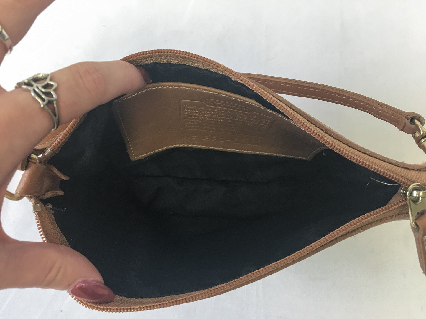 Vintage COACH Leather Bleeker 9311 Tan Handbag, Vintage Coach Clutch Wristlet