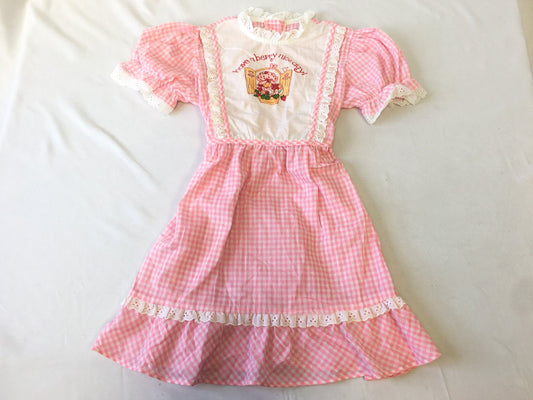 Vintage Strawberry Shortcake Pink "Have A Berry Nice Day" Children's Dress, Vintage Strawberry Shortcake Clothing