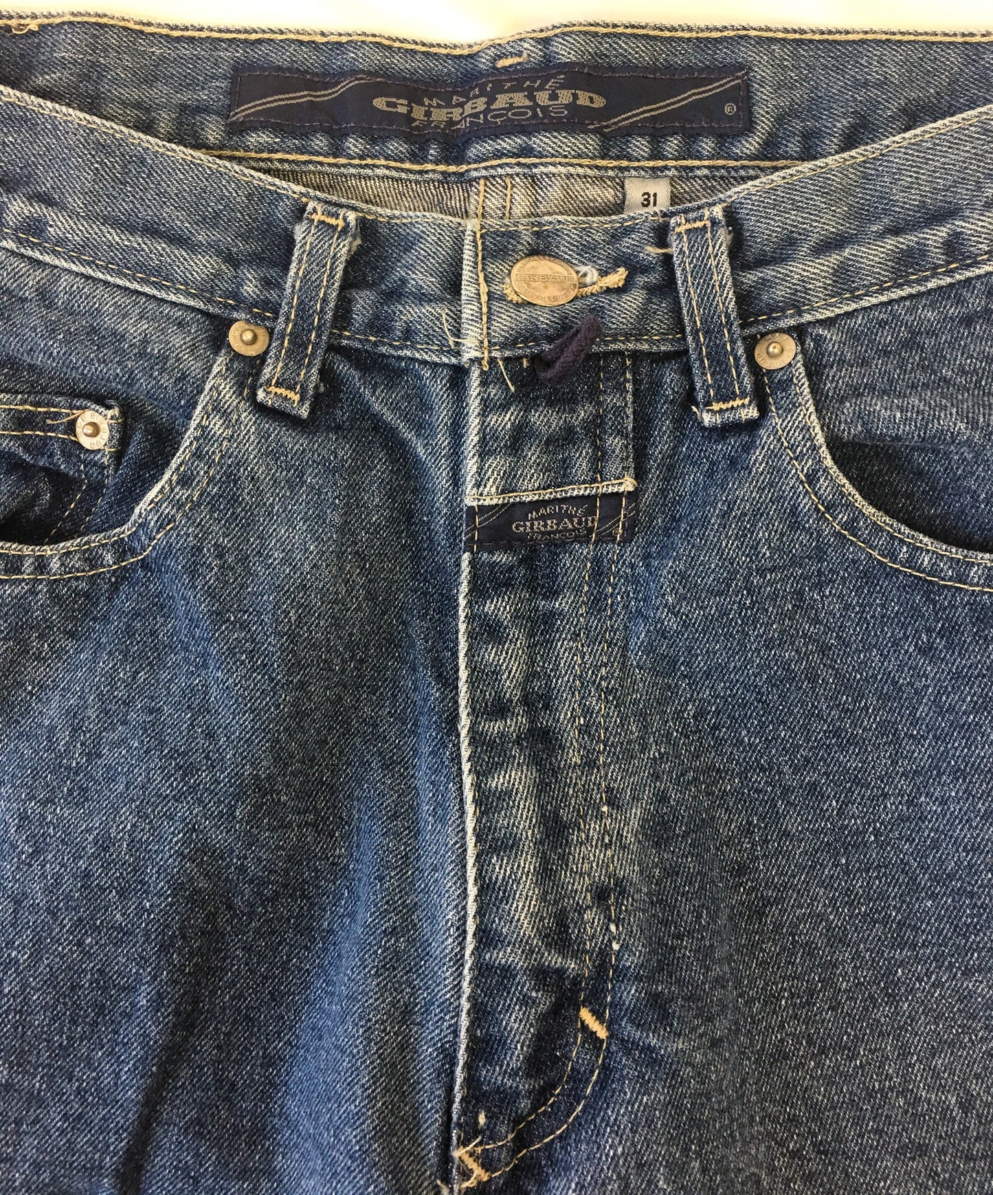 Vintage 90s Matithe Francois Girbaud Dark Wash Straight Leg Jeans, Men's Sz. 31, Made in USA